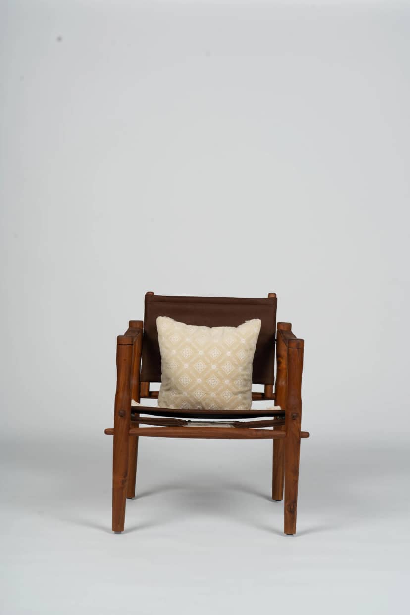 Cane Leather Armchair