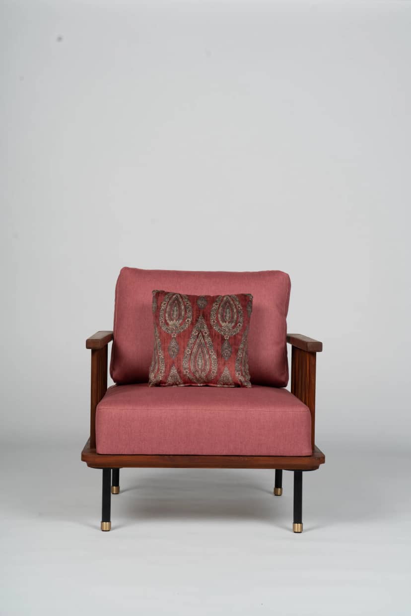 Pink Upholstered Sofa