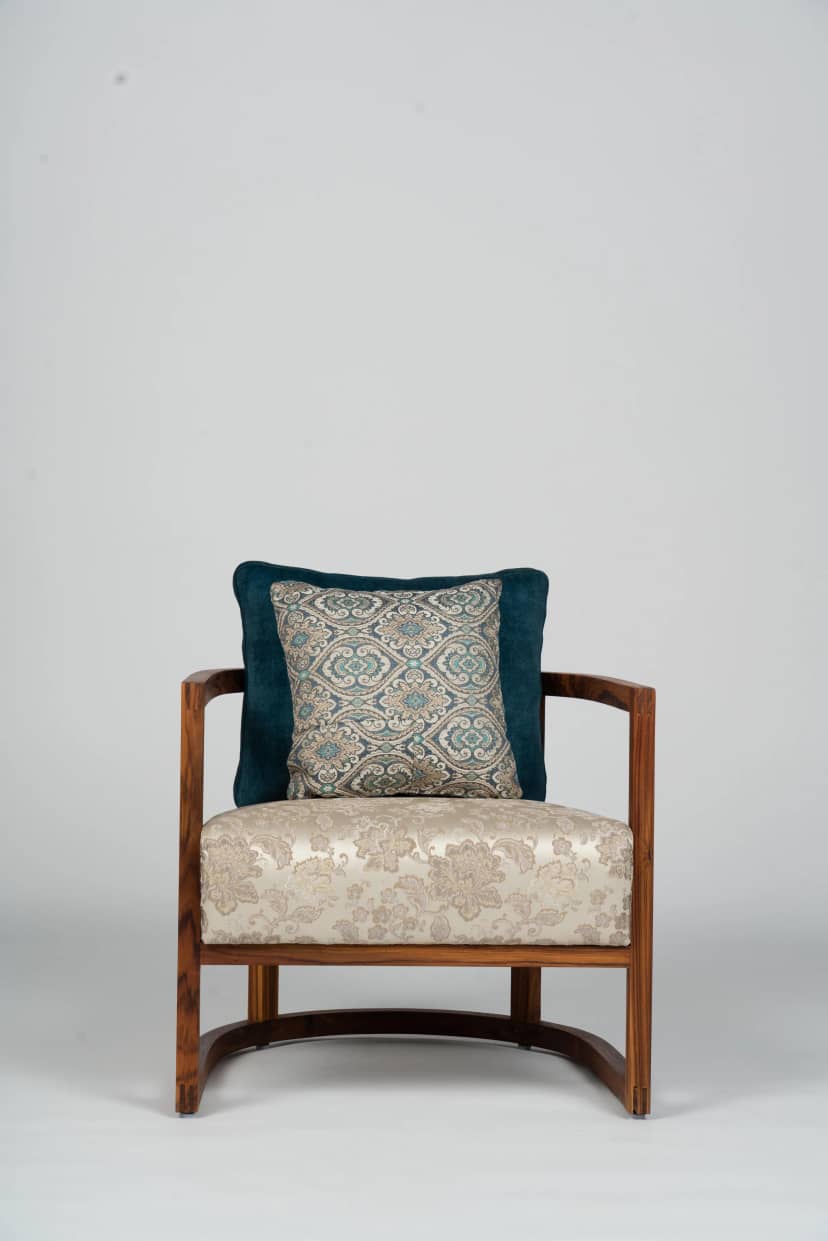 Teal White Armchair