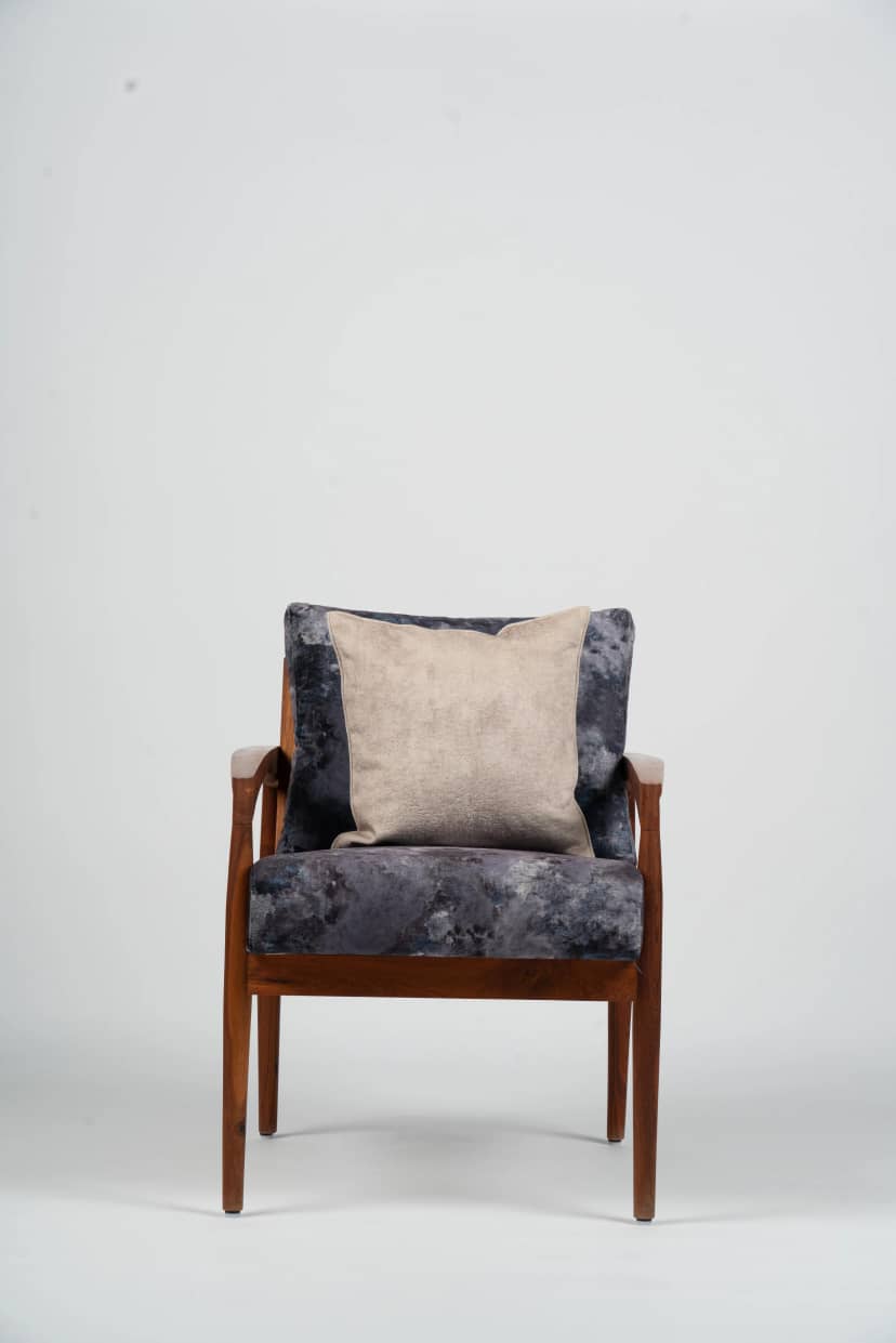 Dark Cushion Wood Chair